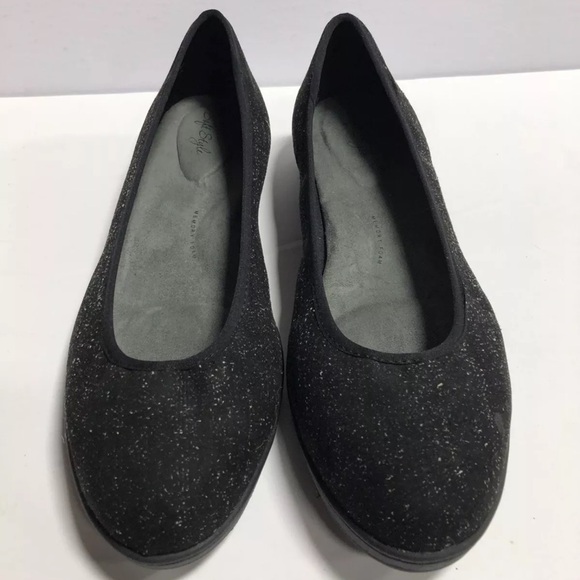 Soft Style Women’s Paison Black Ballet Flats, Size 11 Wide. - Picture 2 of 5